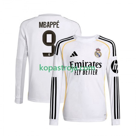 Billiga Fotbollströjor Real Madrid Kylian Mbappé 9 Hemma tröja 2025/26 Långärmad